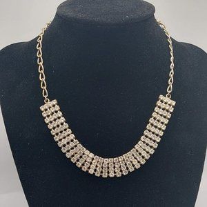 Silver Rhinestone Bling Necklace